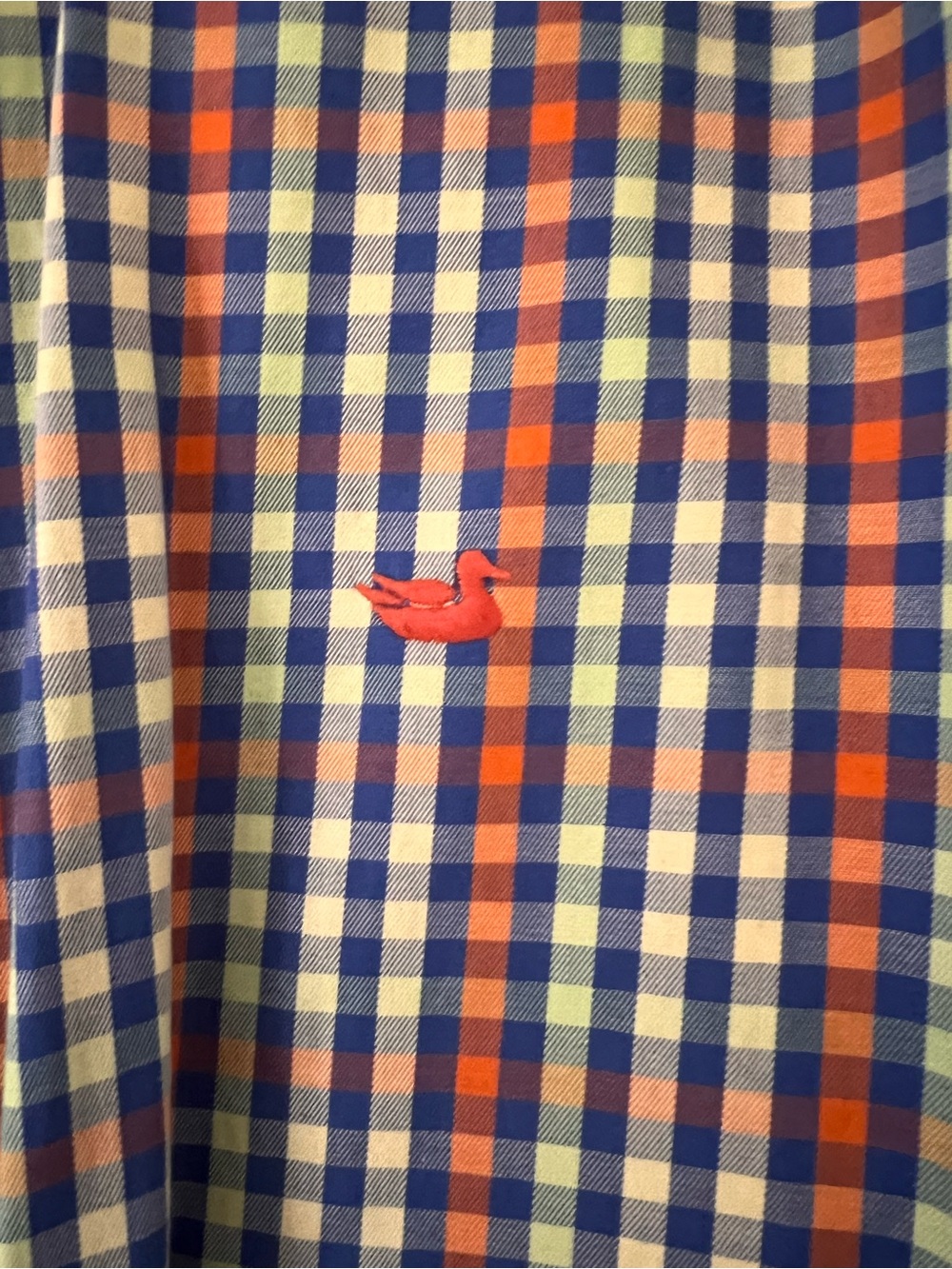 Southern Marsh plaid dressShirt with Embroidered Duck and extra buttons